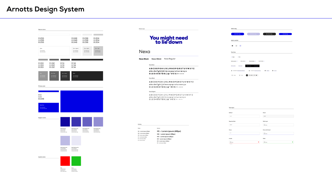 Arnotts design system