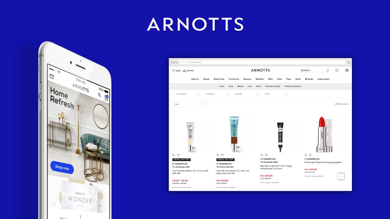 Arnotts app and website