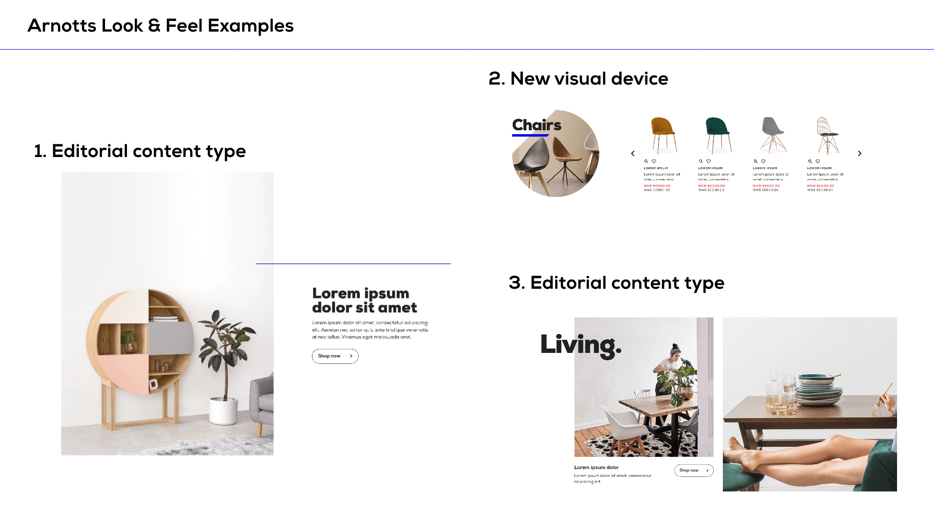 Arnotts website look and feel examples
