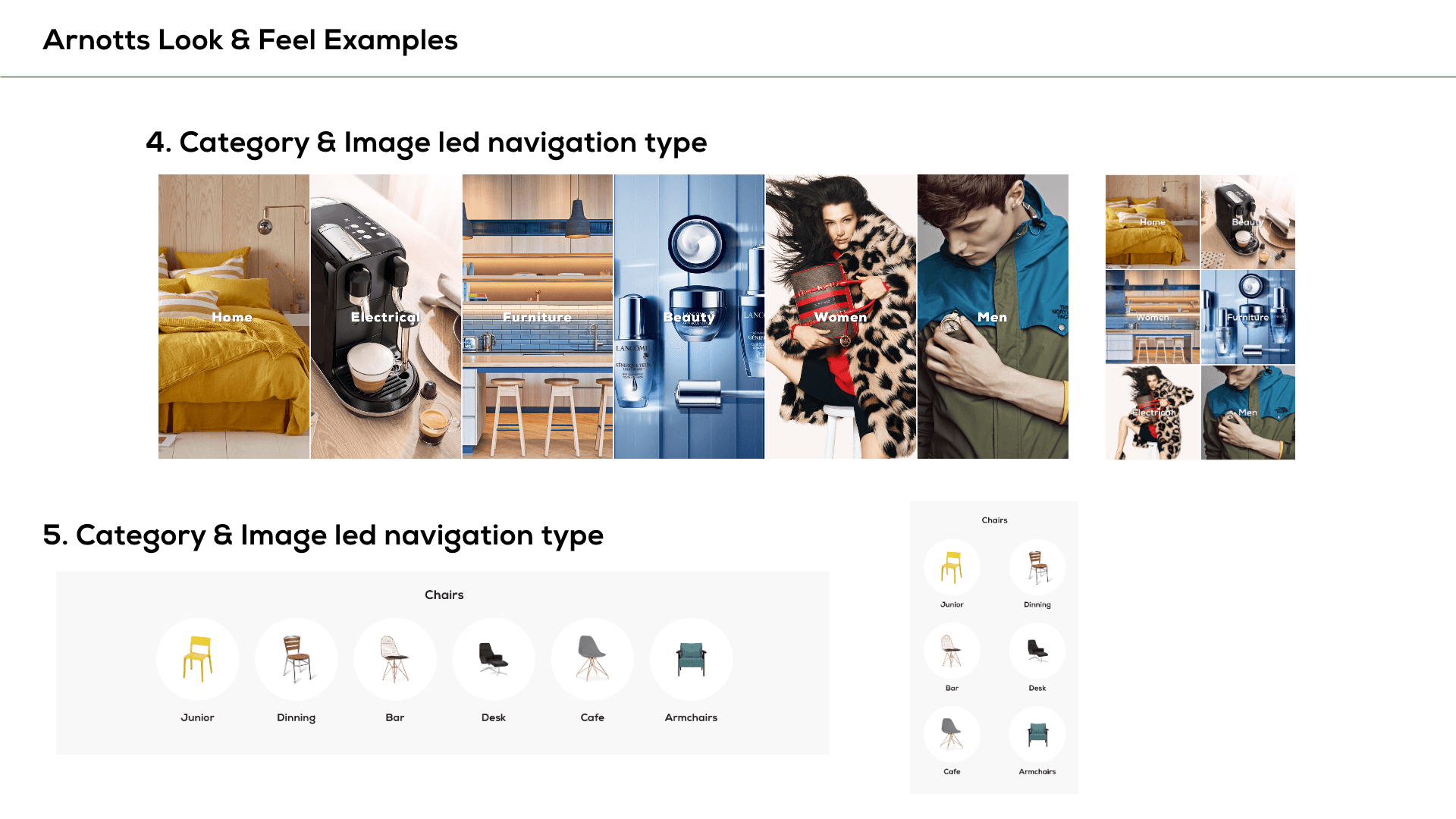 Arnotts website look and feel examples