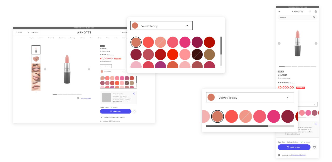 Enhanced colour pickers